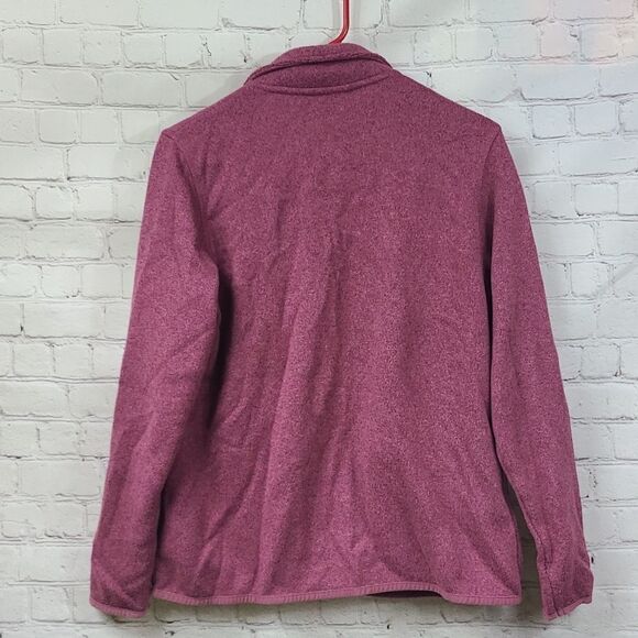 Eddie Bauer Women's Radiator Fleece Full-Zip Mock Sweatshirt Hiking Jacket Wine - Picture 3 of 8